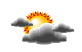 Mostly cloudy